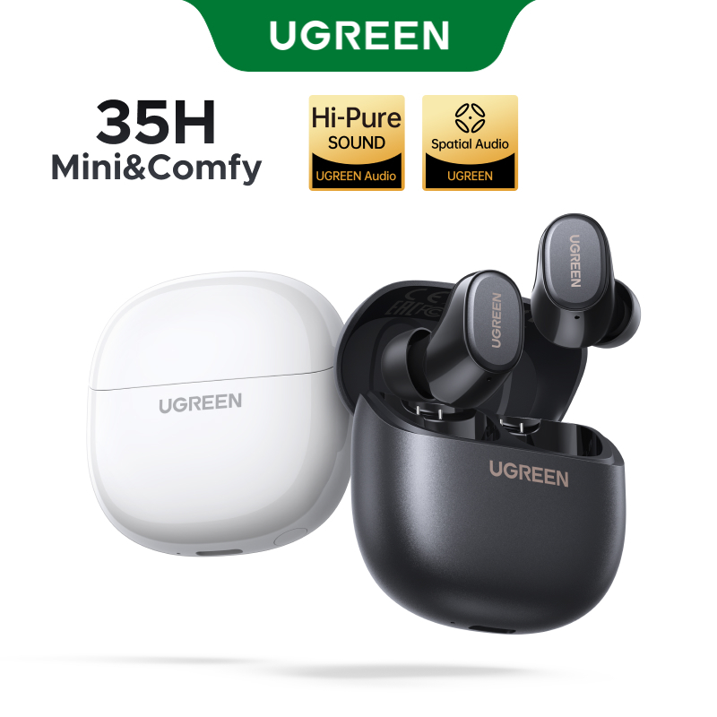 Tai nghe UGREEN Dots Bluetooth 6.0TWS Hỗ trợ 4 Mic Bộ mã âm thanh AAC / SBC Âm thanh âm thanh Hi-Pure Âm thanh không gian Âm thanh có độ trễ thấp Điều khiển ứng dụng Tai nghe không dây