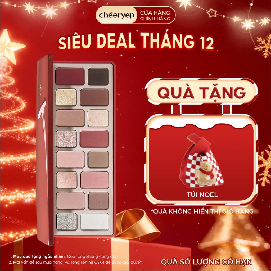 【Cheeryep OFFICIAL】 Bảng Phấn Mắt 16 Ô Đa Năng Phấn Mịn Lên Màu Chuẩn Đa Dạng Phong Cách Trang Điểm