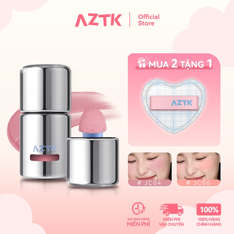 AZTK Má Hồng Kem Dạng Lỏng Tự Nhiên Lâu Trôi Không Thấm Nước 5ml