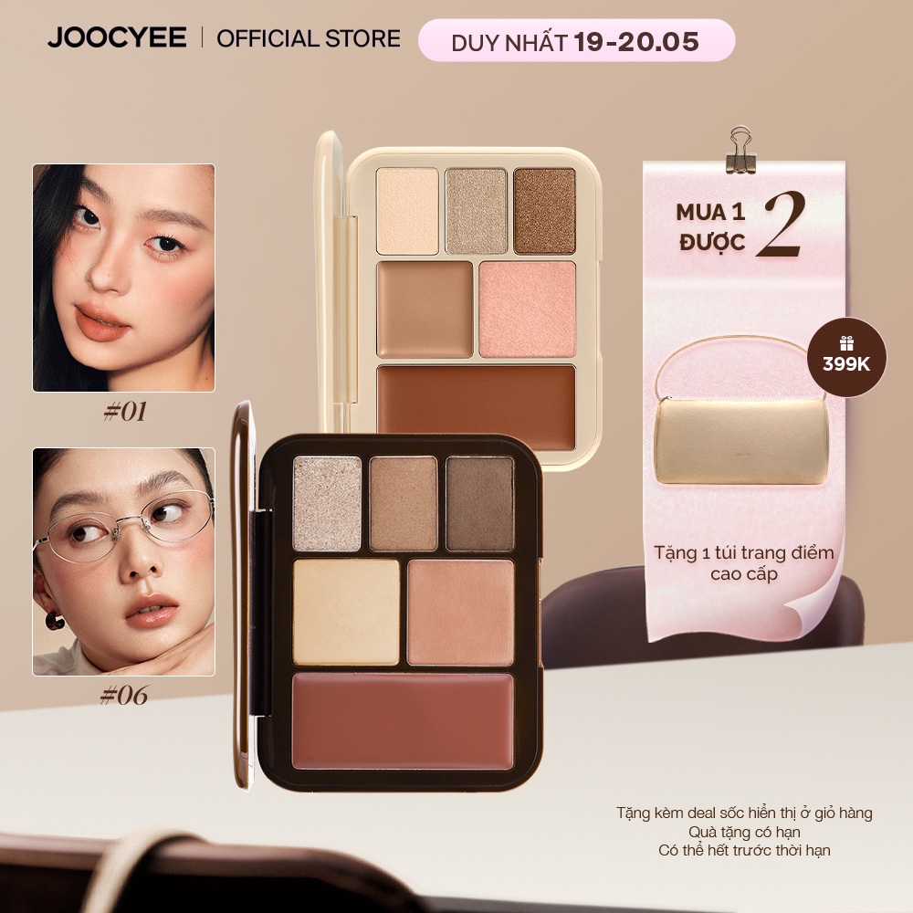 [SẢN PHẨM HOT] Bảng trang điểm đa năng JOOCYEE Lookbook Multi Face Palette Mắt Má Môi 3 trong 1