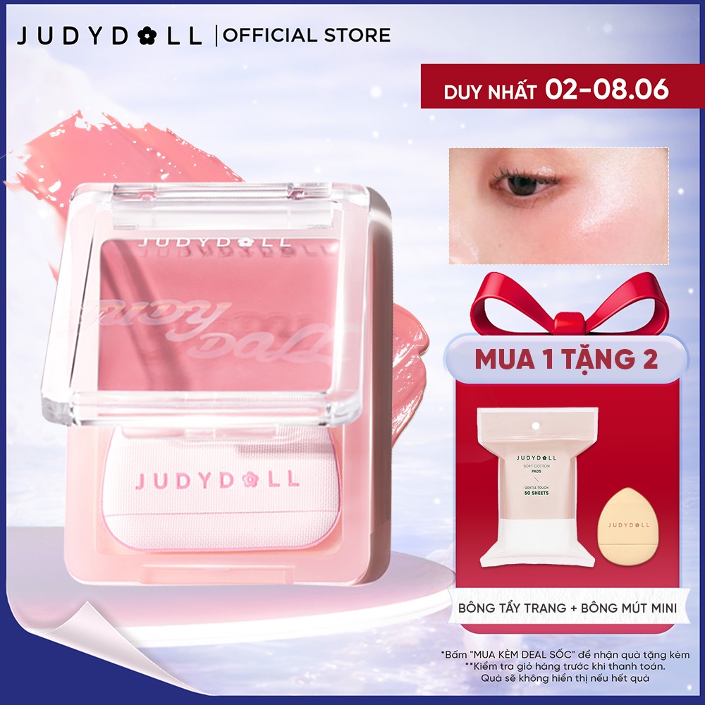 Má Hồng Kem JUDYDOLL Glow Blush Balm Căng bóng Không vỡ nền Tự nhiên Lâu trôi 3g