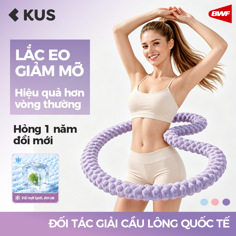 Vòng Lắc Eo Giảm Cân Lò Xo Bọc Vải Dệt Kim1.5kg - 3kg Giảm Mỡ Bụng, Eo Thon Săn Chắc, Tập Gym Yoga