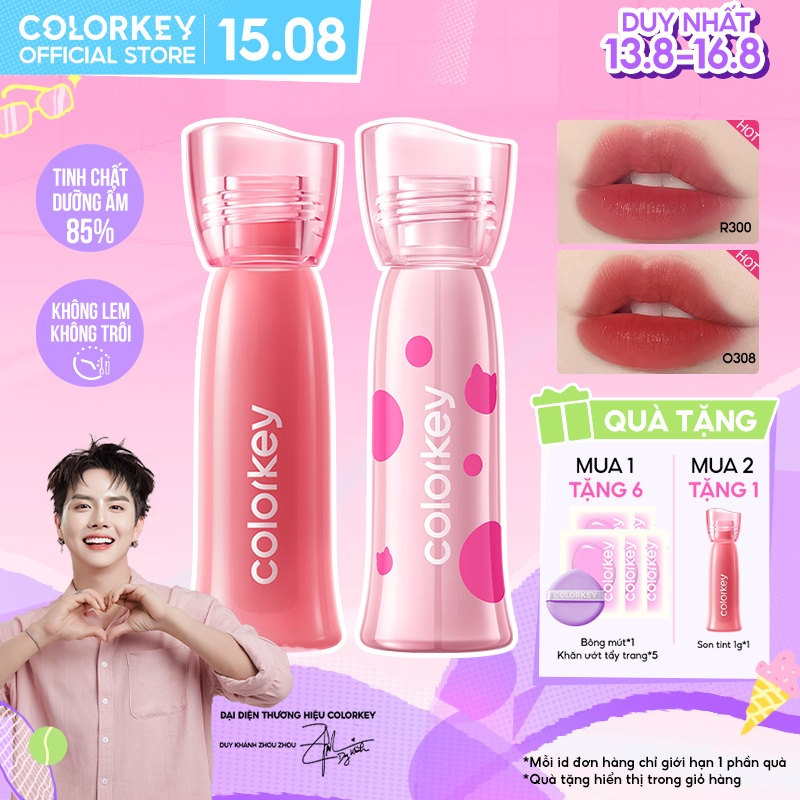 [MUA 2 TẶNG 1] Son Tint Lì COLORKEY Watery Tint, Bền Màu Lâu Trôi, Dưỡng Ẩm Không Dính 2.5g