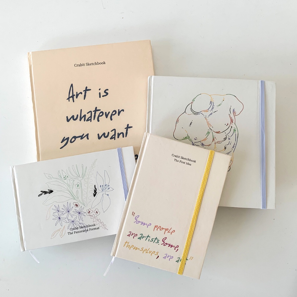 Sổ vẽ sketchbook A4 A5 Vuông Crabit vẽ phác thảo màu chì 130gsm 190gsm