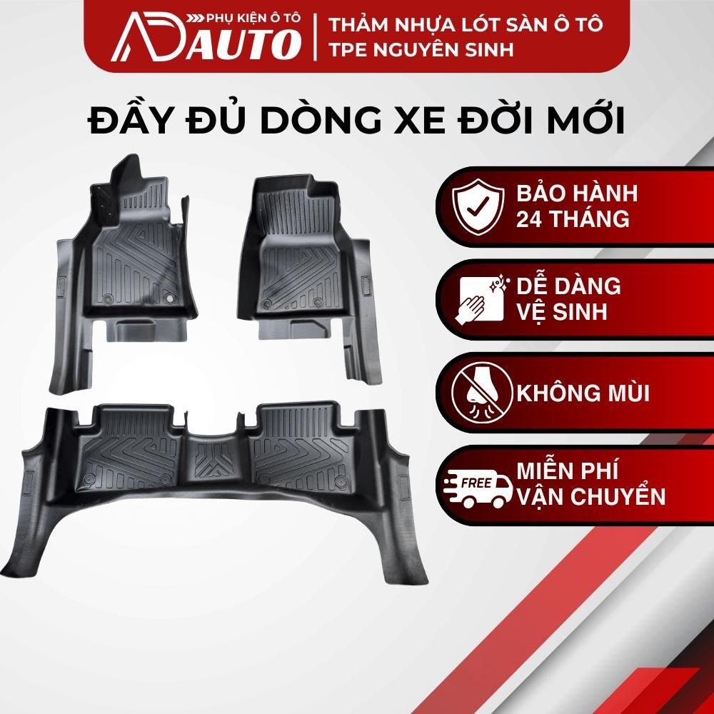 Thảm Lót Sàn Ô Tô TPE Tràn Viền Đầy Đủ Xe Đời Mới, Thảm Lót Sàn Ô Tô AD AUTO Đúc Khuôn Nhựa TPE Chuẩn Form, Không Mùi