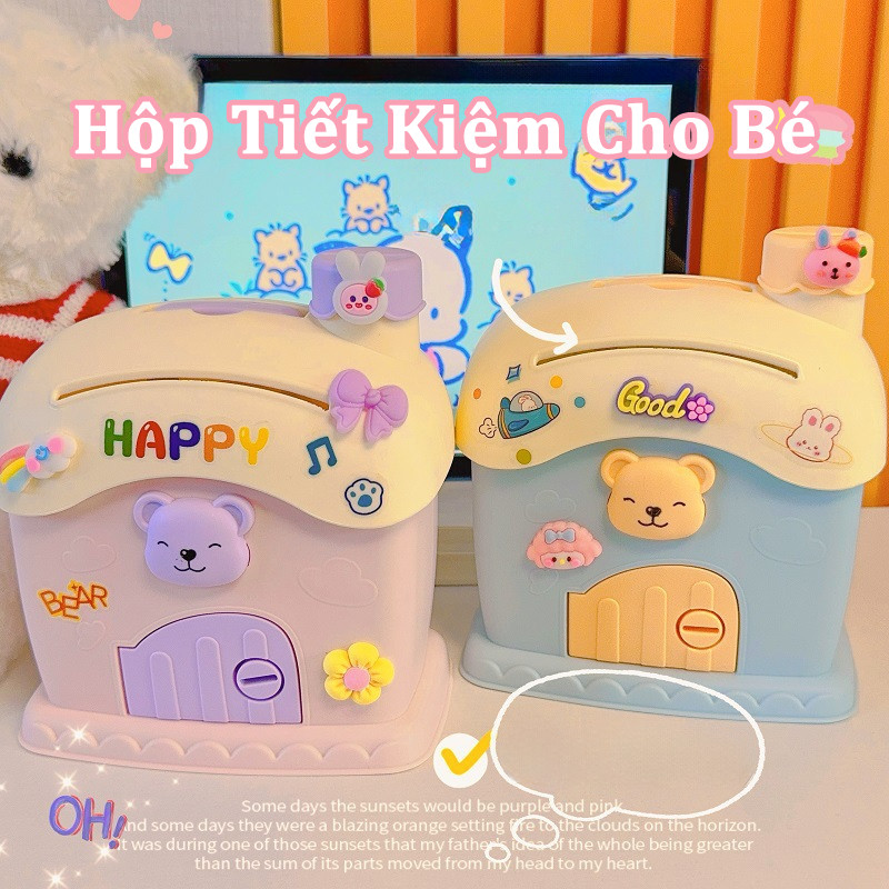 Hộp Đựng Tiền Tiết Kiệm Cho Bé,Heo đất hình nấm,Hộp Tiết Kiệm Cho Bé,Phong cách dễ thương, quà tặng cho trẻ em và bé gái