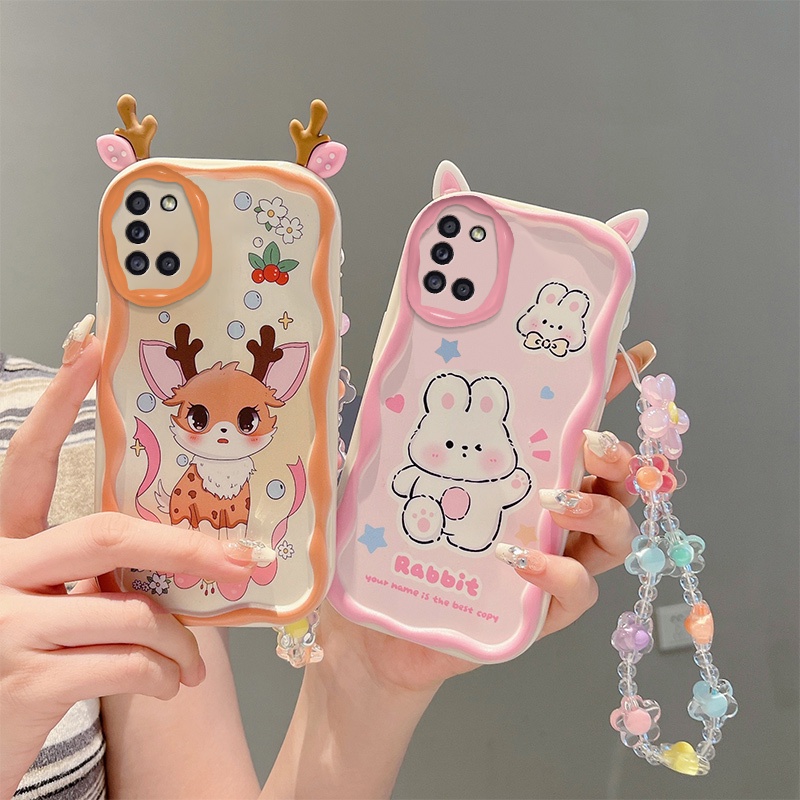 ốp lưng samsung a31 Ốp Điện Thoại tpu Họa Tiết Tai Thỏ Dễ Thương Cho samsung a31