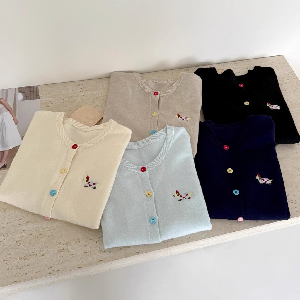 SUXI Áo len cổ tròn đơn giản cho nữ mùa thu mới