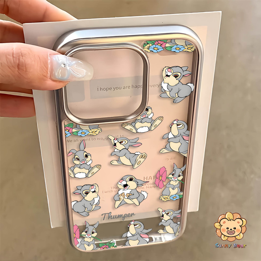 Ốp iPhone 16 Pro Max Con Sóc Chip & Dale Dễ Thương 15 14 XR 13 12 11 Pro Max 8 7 Plus X Xs Max Se 2020 13 12 11 Ốp Điện Thoại Trong Suốt Khung Mạ Điện Sang Trọng Mềm Mại