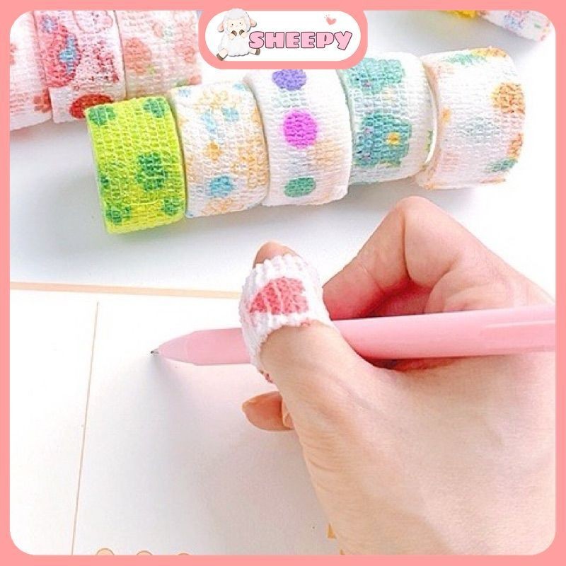Cuộn Băng Quấn Bảo Vệ Ngón Tay Khi Viết Chữ, Chơi Thể Thao Cho Học Sinh Nhiều Hình Xinh Xắn SHEEPY