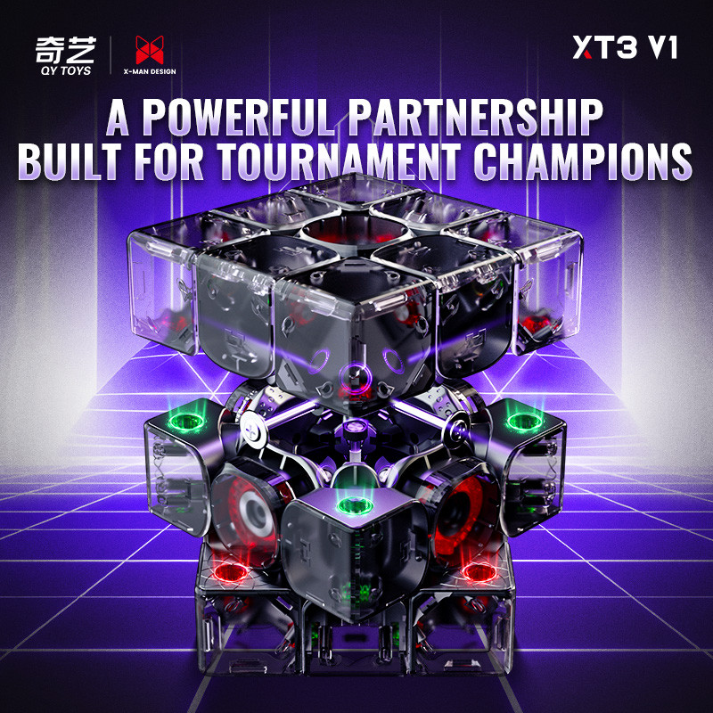 QiYi XT3 V1 3x3 Magnetic Cube Professional XT3 V1 Pioneer UV MagLev Ball Core UV Puzzle Toy