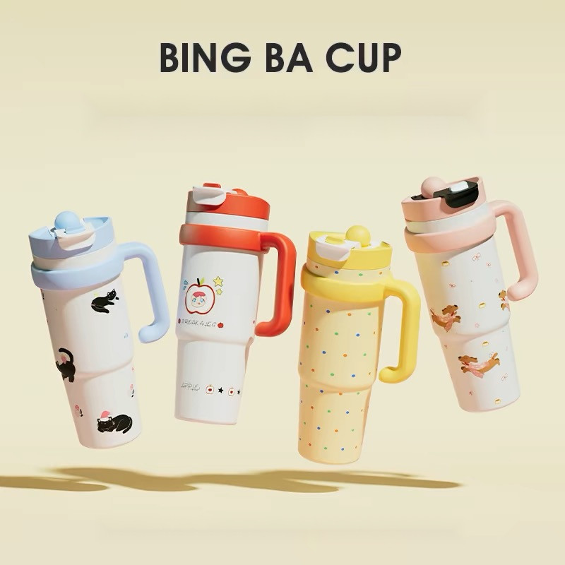 Cốc giữ nhiệt Cốc cà phê bằng thép không gỉ 316 Cốc rơm dung tích lớn 1000ml