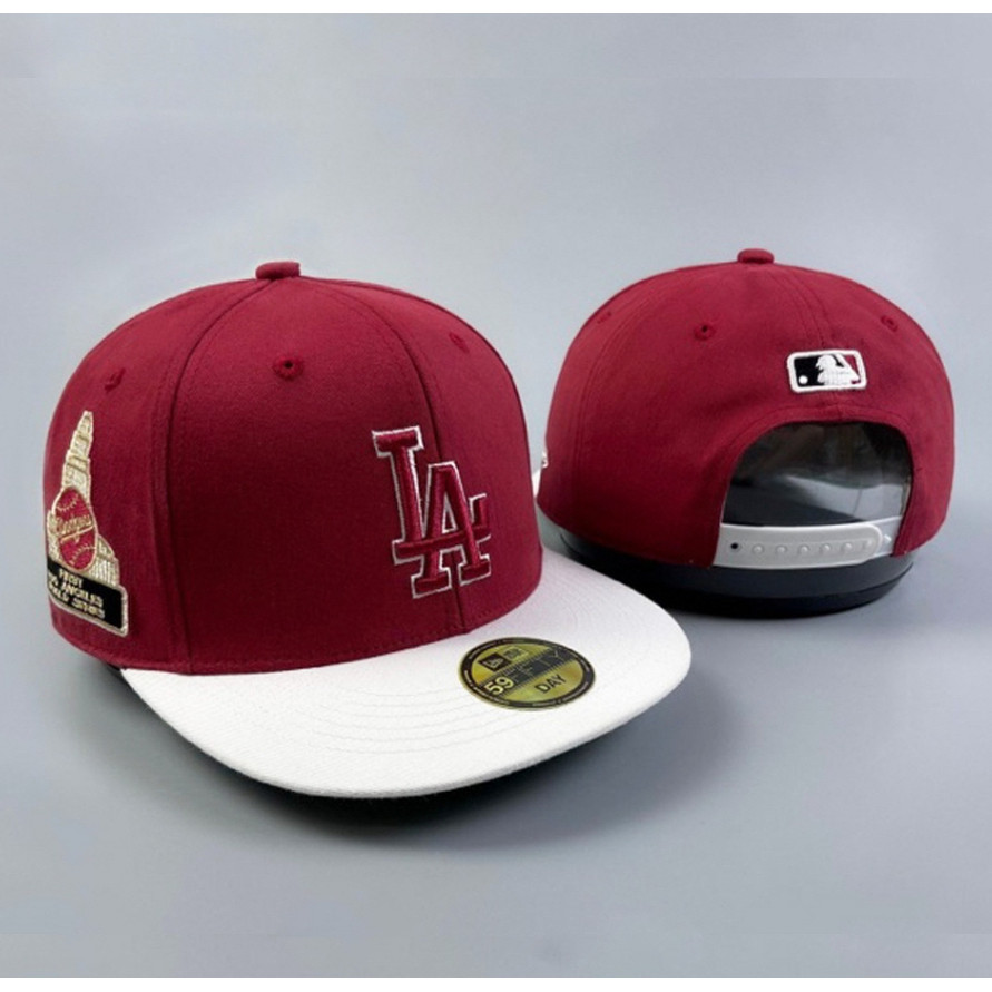 Mũ sapback, nón snapback M.LB thêu L.A, nón hiphop đội ngược đỏ đô thời trang nam nữ Mu222
