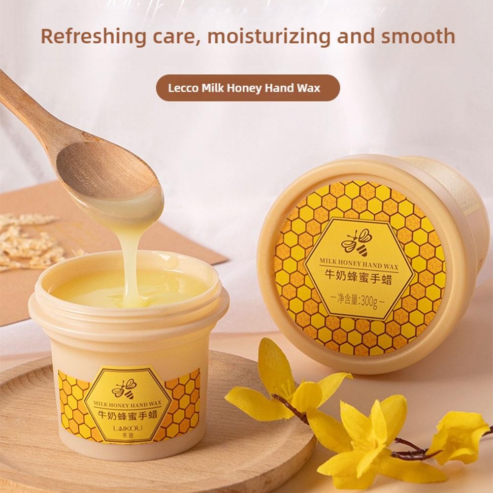 Sữa Mật Ong Sáp Tay Có Muỗng Dưỡng Ẩm Nuôi Dưỡng Mặt nạ Da Tay Chống Khô Nứt Chăm Sóc Tay V9C2