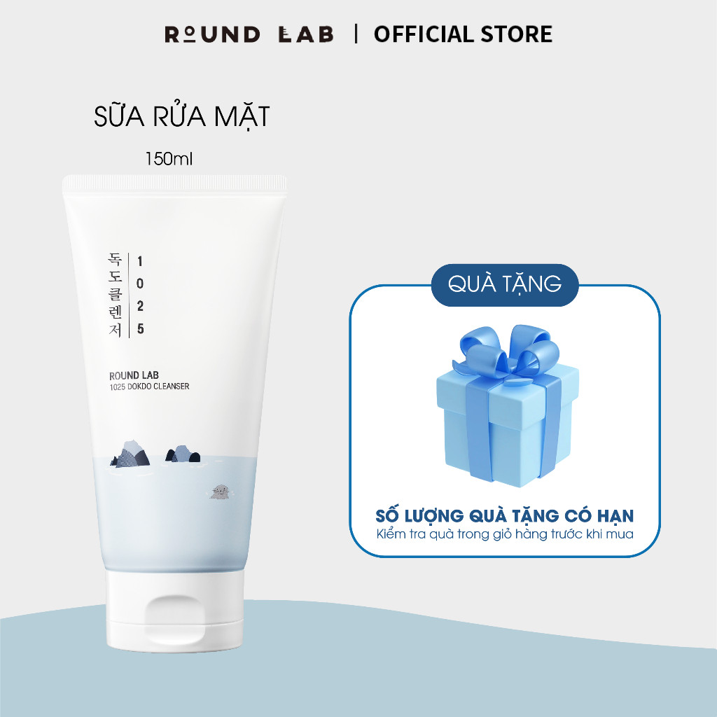 Sữa Rửa Mặt Round Lab 1025 Dokdo Cleanser 150ml tạo bọt mềm mịn dễ chịu