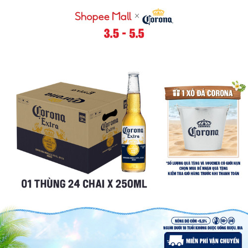 Nồng Độ Cồn 4.5% - Bia Corona Extra nhập khẩu thùng 24 chai (250ml/chai)
