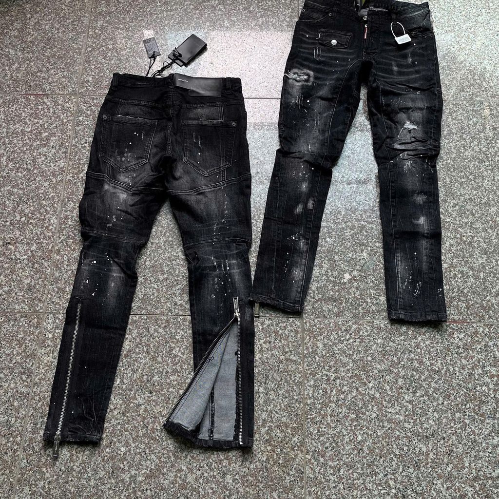 Quần jean nam DS, Q xám đen khoá hở chân hàng Quảng Châu .