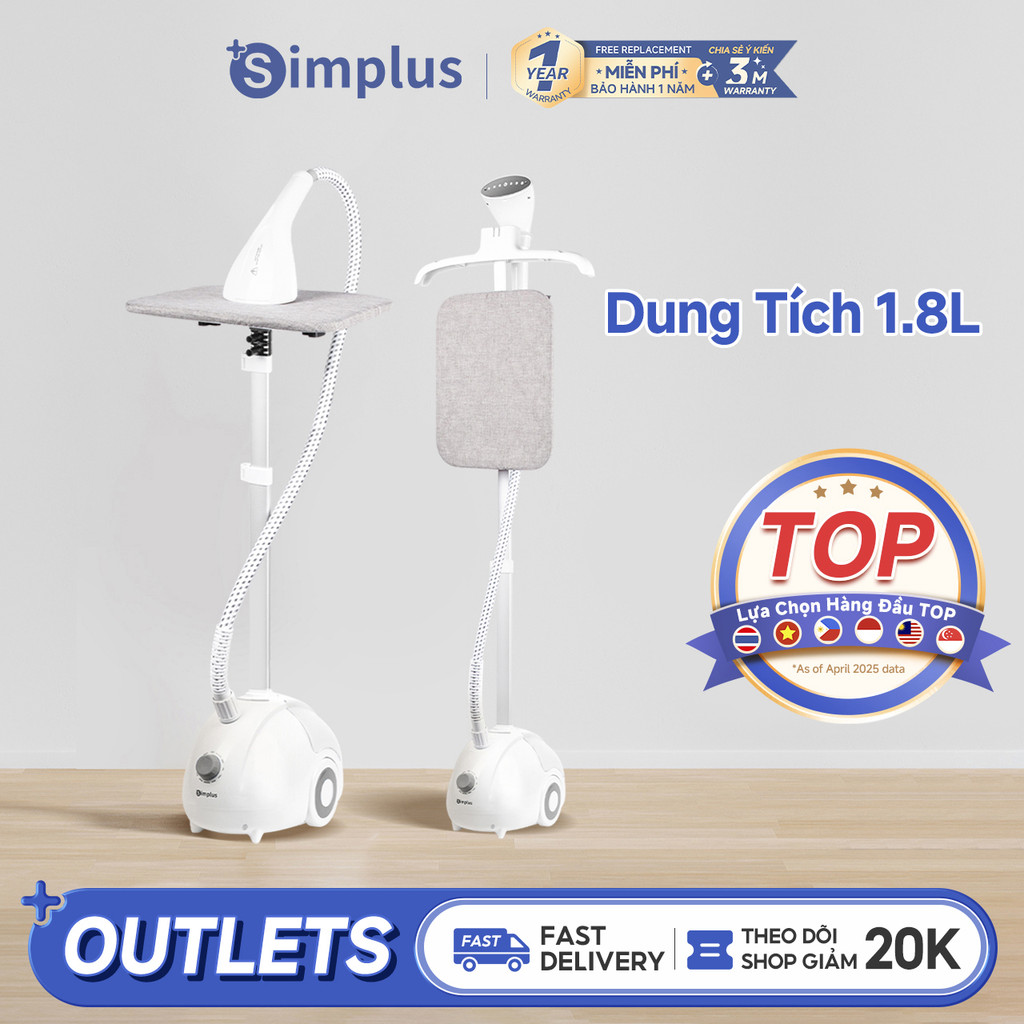 Simplus Bàn Ủi Hơi Nước Đứng Công Suất Lớn 2000W – Dung Tích 1.8L (GTJH014)