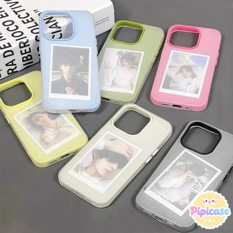 Ốp Lưng Cho iPhone 15 12 11 16 13 14 Pro Max X XR XS Max 8 15 7 Plus Màu sắc rắn màu đơn giản màu mới 2 trong 1 bìa mềm