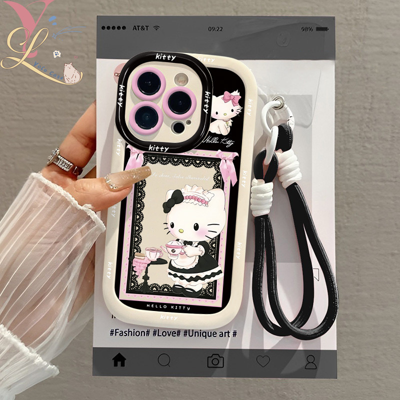 Ốp Lưng Samsung A05s A05 A06 A55 A03S A51 A15 A03 A13 A12 A04 A50 A22 A04s Ốp Lưng Đôi Hello Kitty Nơ Ren Hoạt Hình Hộp