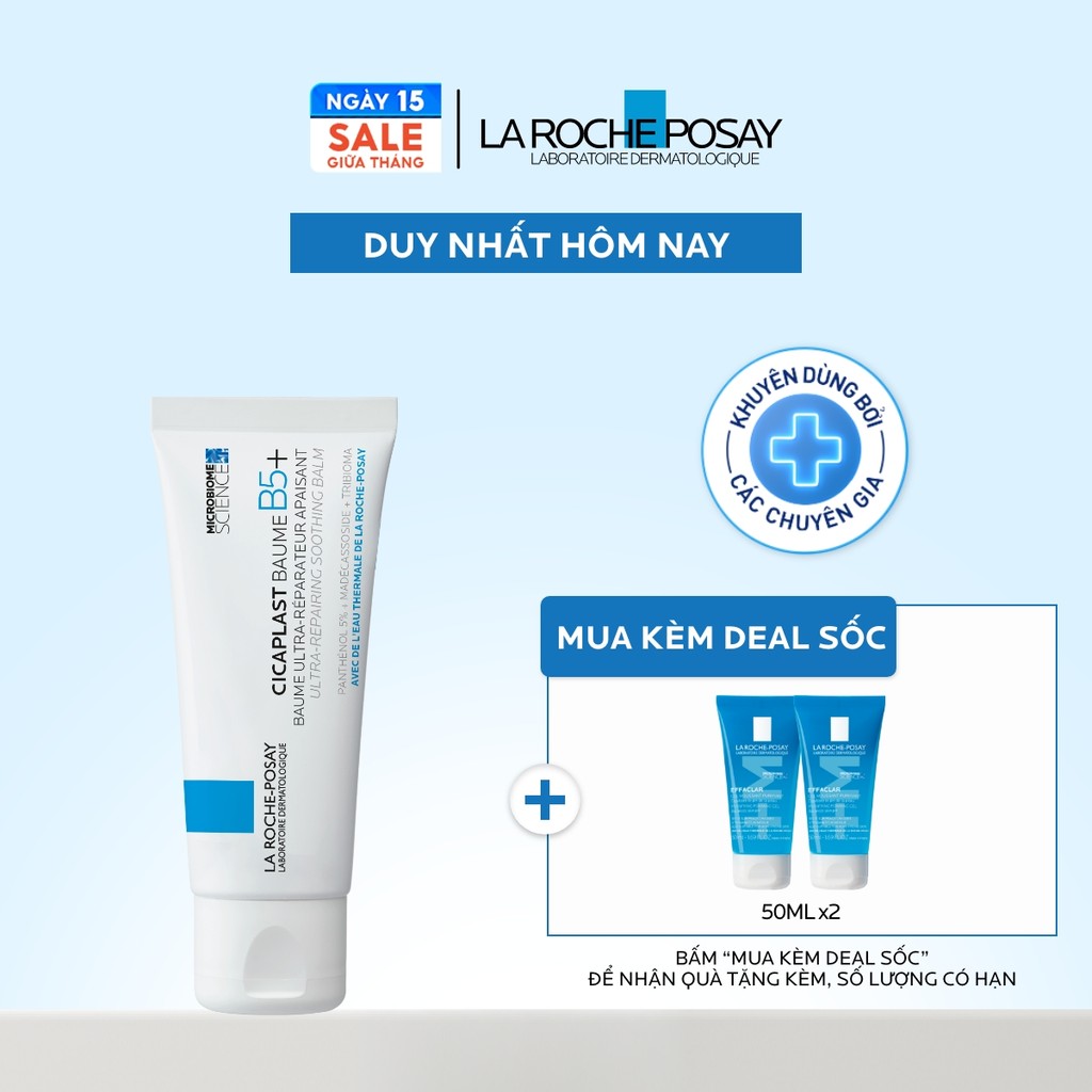 Kem dưỡng ẩm & phục hồi đa năng La Roche-Posay Cicaplast Baume B5+ (40ml) giúp phục hồi da sau 1 lần sử dụng