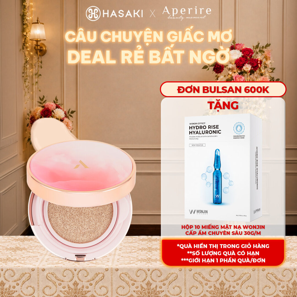 [BULSAN - DAILY] Phấn Nước Aperire Chống Nắng Che Phủ Cao 13g Day Dream Cover Cushion SPF50+ PA++++ Hasaki