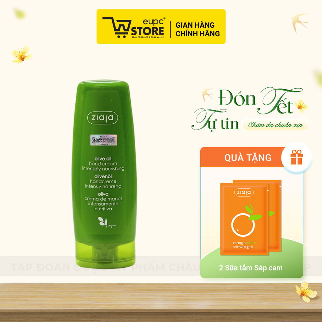 Kem Dưỡng Da Tay Và Móng Ô Liu Ziaja 80ml Giúp Dưỡng Da Mềm Mịn, Giảm Tình Trạng Gãy Vỡ, Móng EUPC STORE