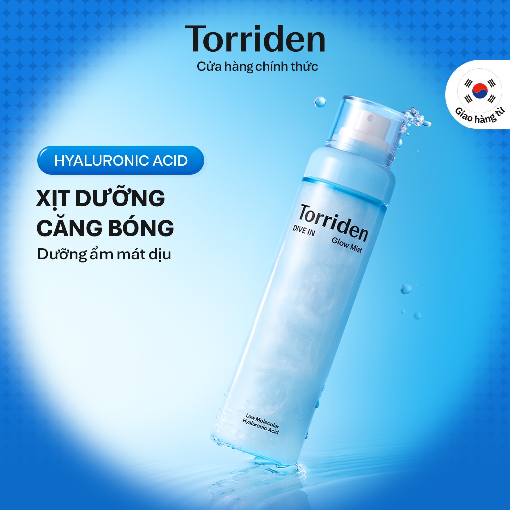 [Torriden Chính hãng] Xịt dưỡng căng bóng DIVE IN chứa Hyaluronic Acid, 120ml, Mist