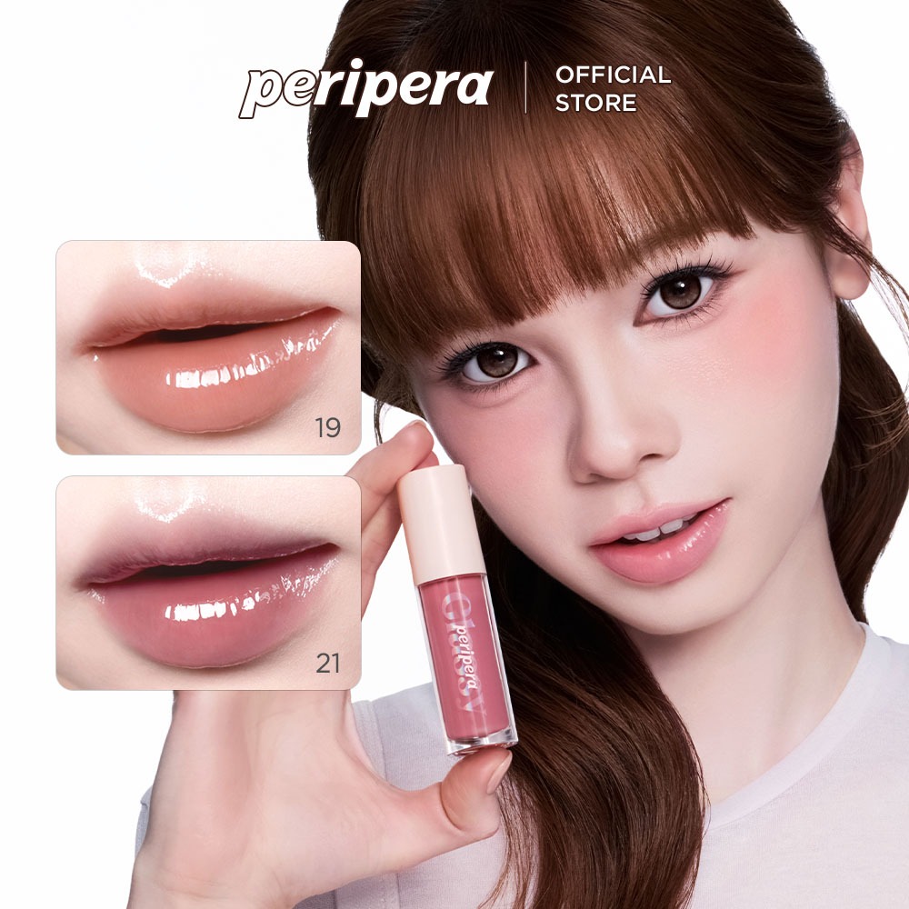 [PERIPERA - MÀU MỚI] | Ink Glasting Lip Gloss 4.5ml (Môi đầy đặn, Không dính, Đầu cỡ lớn, Thuần chay)