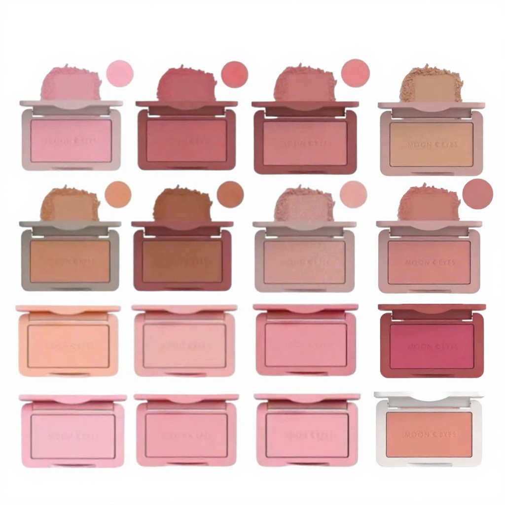Phấn Má Hồng MOON EYES Matte Mịn Lì, Trang Điểm Tự Nhiên, Lâu Trôi 6,5g