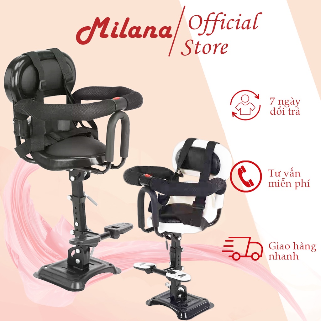 Ghế Ngồi Xe Máy Cho Bé Milana, Ghế Trước Đi Xe Ga, Xe Đạp Điện Có Vòng Bảo Vệ, An Toàn Cho Trẻ Lead Vision Vespa SH(128)
