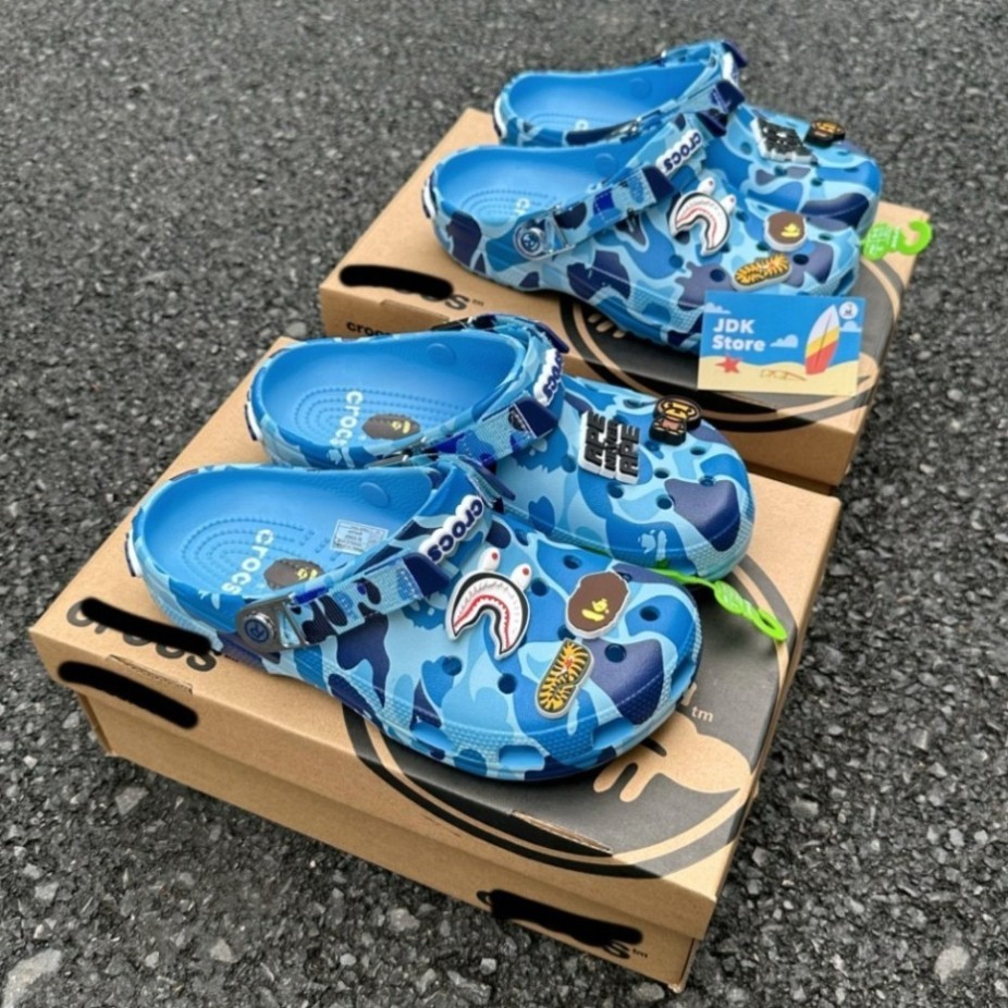 JDK Store_Dép Sục Unisex Clog Hoạ Tiết Camo B.a.p.e