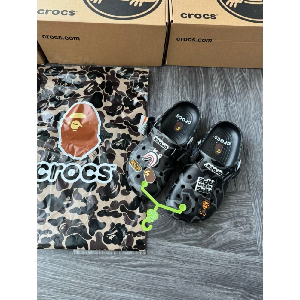 Dép Crocs Bape phiên bản chất lượng cao đủ 4 phối màu