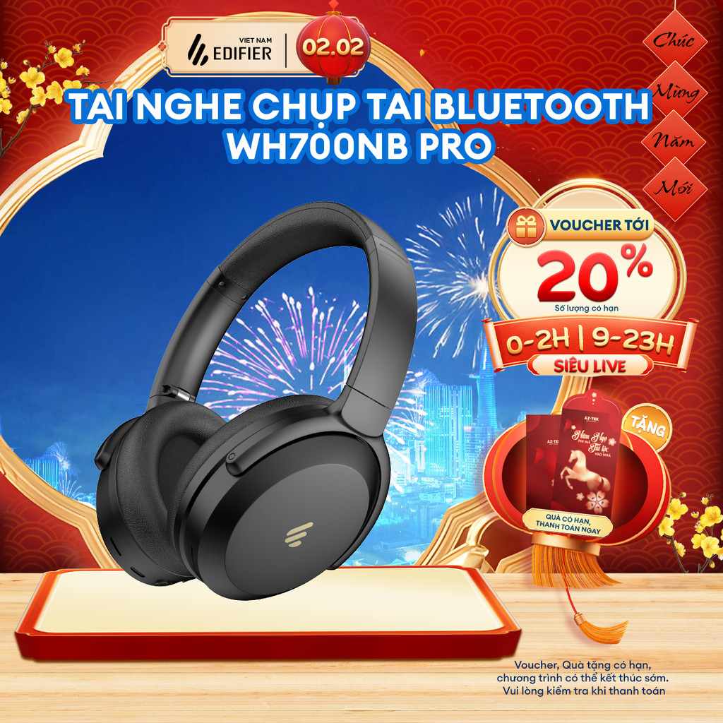 Tai Nghe Bluetooth Chụp Tai EDIFIER WH700NB/WH700NB PRO | Chống Ồn Chủ Động | Thời Gian Sử Dụng Đến 56H | BH 15 Tháng