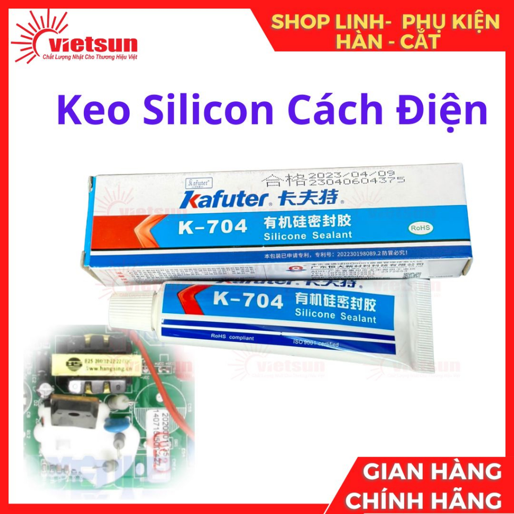 Keo Silicon cách điện chuyên dụng cho mạch điện tử K-704