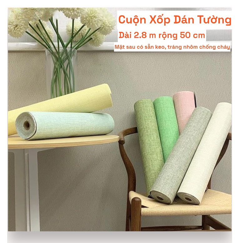 Cuộn Xốp Dán Tường Tráng Nhôm cao cấp có keo sẵn, chống ẩm mốc