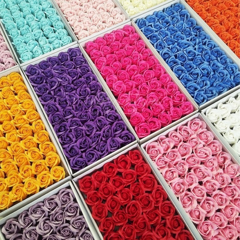 Lẻ 5,10,20 đầu bông hoa hồng sáp chọn màu - ảnh thật