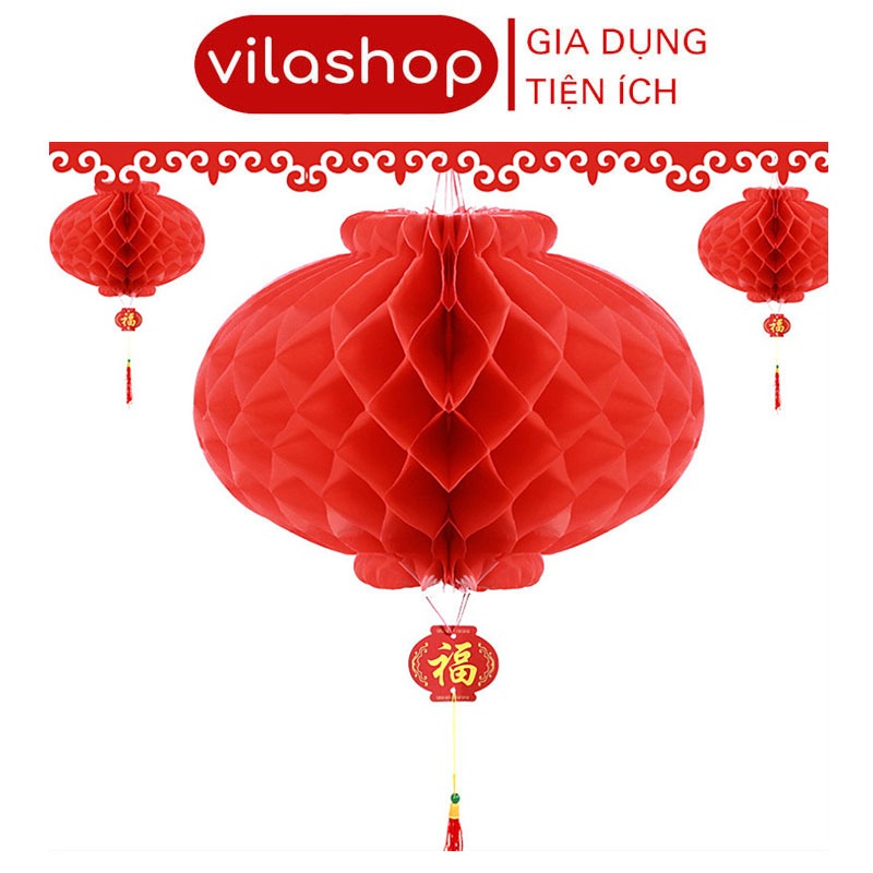 50 Đèn Lồng Đỏ Vilahome, Đèn Lồng Nilong Hàng Loại Đẹp Trang Trí Nhà Cửa, Lễ Hội Đón Tết 2026