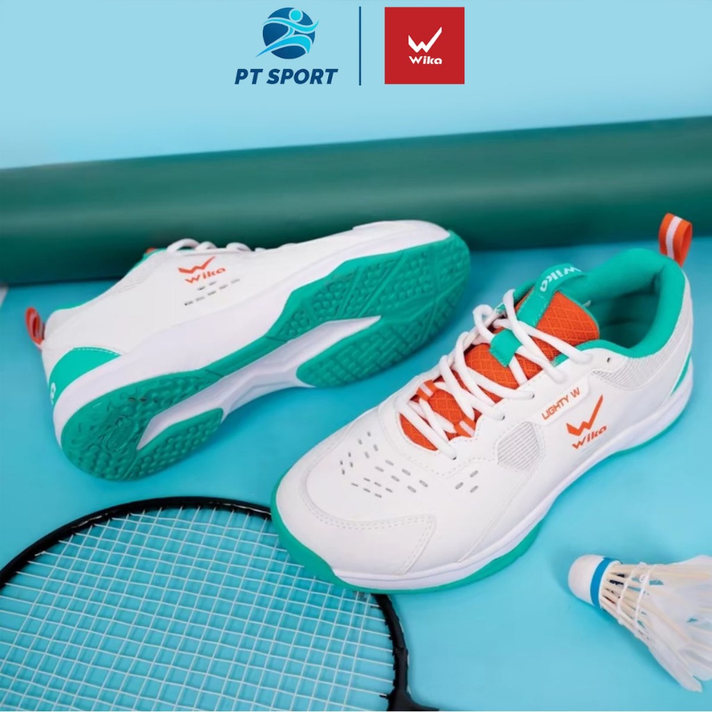 [Đặt Tăng 1 Size] Giày Thể Thao Cầu, Picleball, Cầu Lông, Bóng chuyền Wika MARU, Chất Liệu Da Pu Chống Xước Đệm Đế EVA