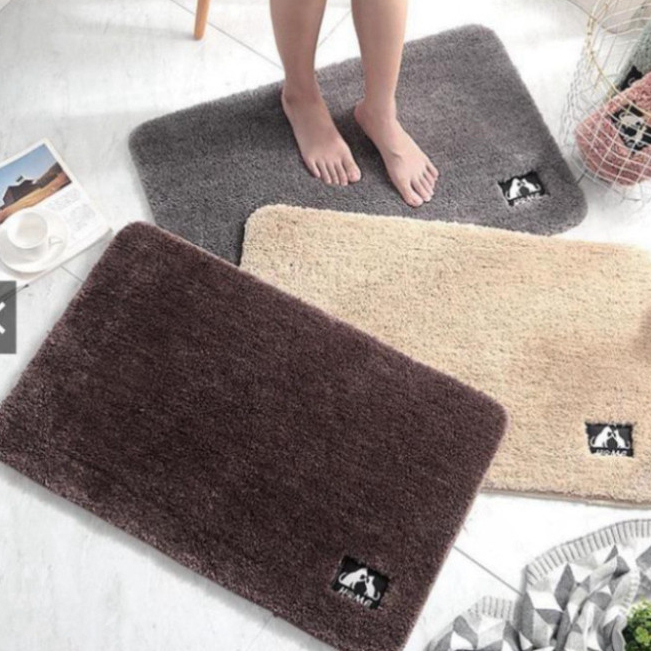 Thảm Lau Chân Siêu Mịn Thấm Hút Tốt 40*60cm Hình Bàn Chân Chống Chơn Trượt ( Mẫu Mới )