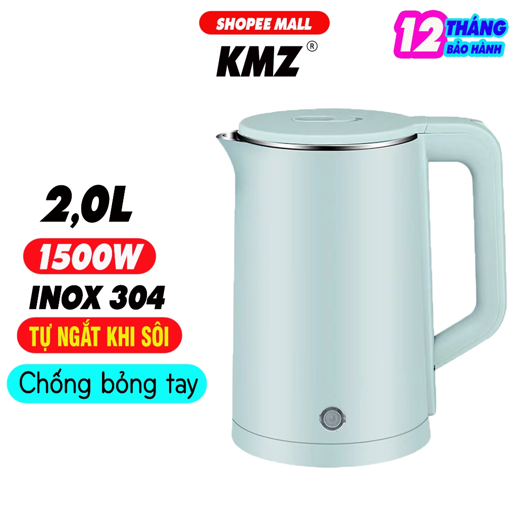 Ấm đun siêu tốc, Bình đun nước siêu tốc 2.3L KMZ K889- Bảo Hành 1 Năm