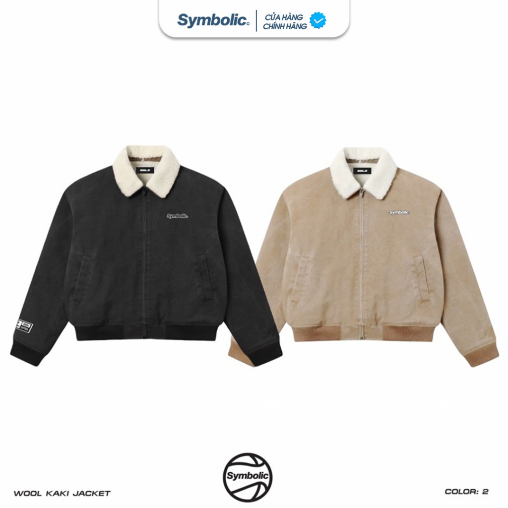 Áo Khoác Wool Kaki Jacket Symbolic Lót Lông