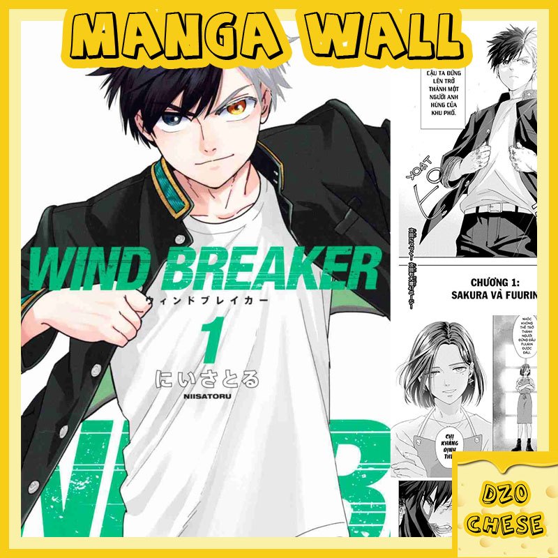combo 100 giấy dán tường anime Wind Breaker (Nii_Satoru) manga wall , tranh dán tường , poster