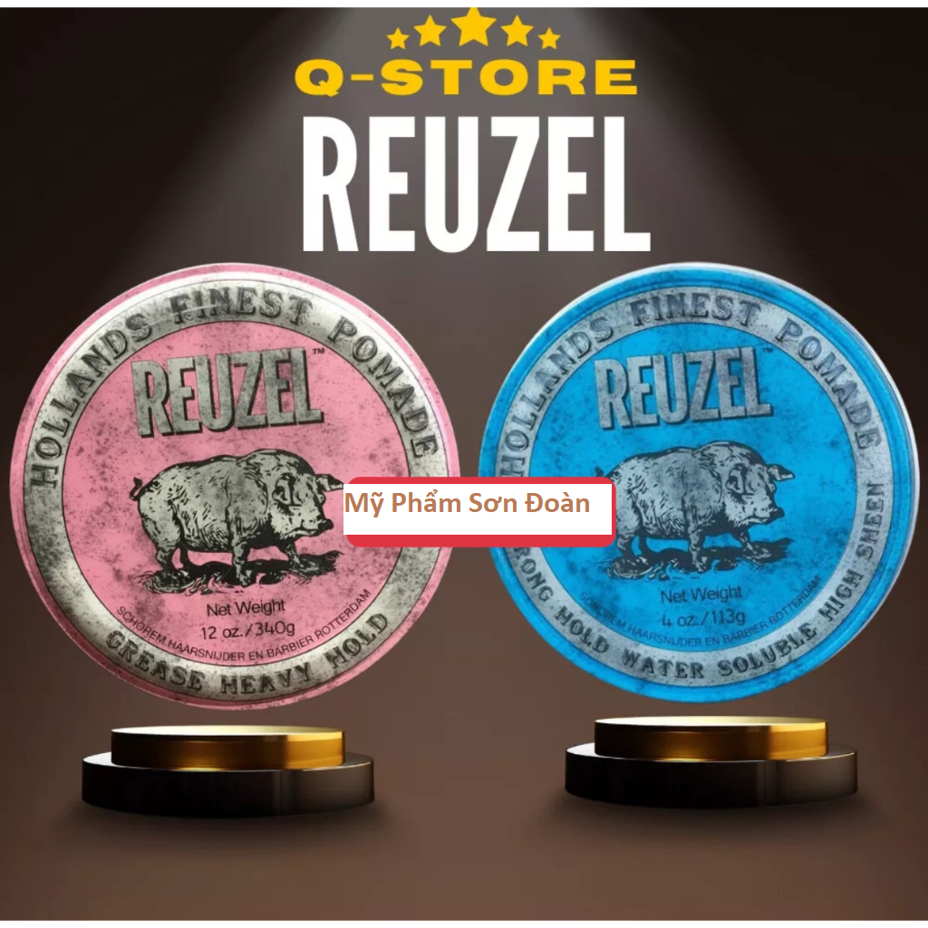 Sáp Vuốt Tóc Pomade Reuzel lợn rừng 113g, Sáp tóc chính hãng được các salon và barber tin dùng