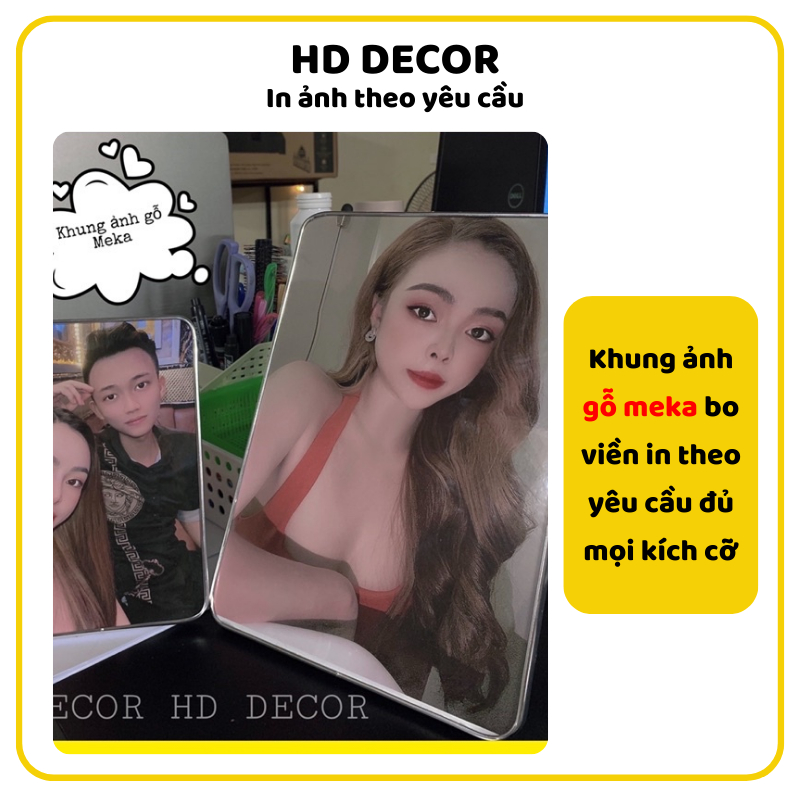 Khung ảnh gỗ Meka Bo viền in theo yêu cầu đủ mọi kích cỡ, làm khung đã kèm theo cả ảnh, in theo yêu cầu
