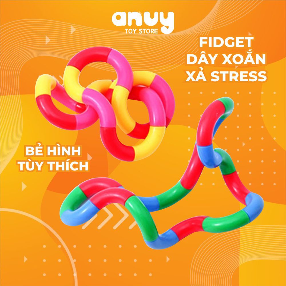 Fidget dây xoắn biến hình 3D xoay 360 độ tạo hình giảm căng thẳng