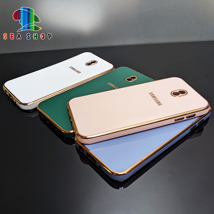 Ốp lưng Samsung J7 Pro 2017 SM-J730 - Nhựa dẻo -- VIỀN BÓNG -- Kính cường lực 9D