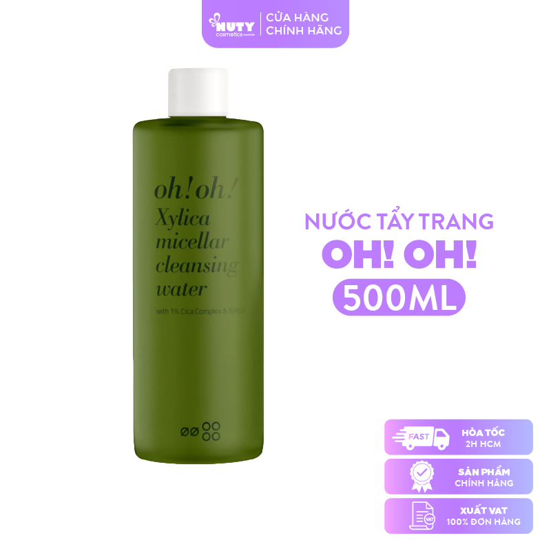 Nước Tẩy Trang Sạch Sâu, Cấp Ẩm Oh!Oh! Xylica Micellar Cleansing Water (500ml)