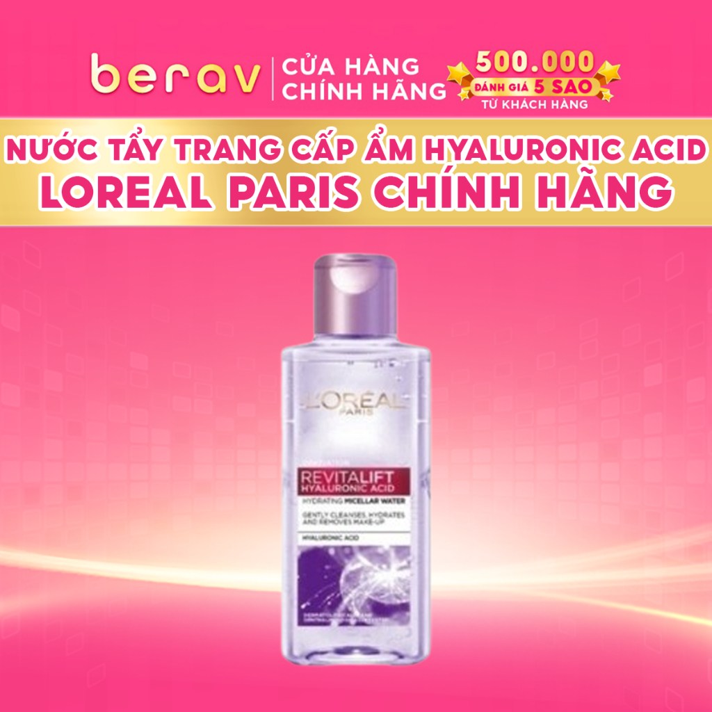 [MINISIZE] Nước tẩy trang cấp ẩm căng mịn da L'oreal Paris Hyaluronic Acid 1.5% 95ml