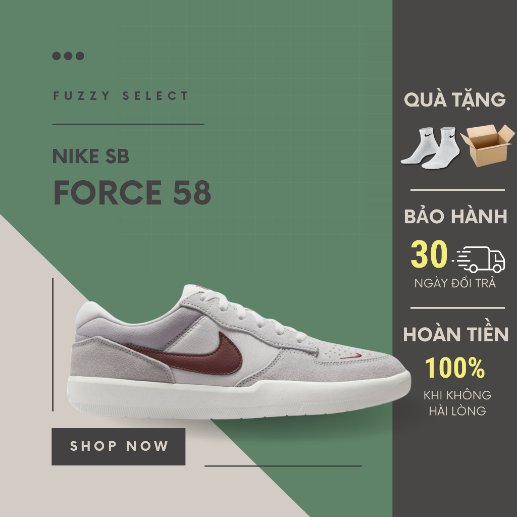 Giày_Nike SB Force 58 ‘Light Smoke Burgundy’